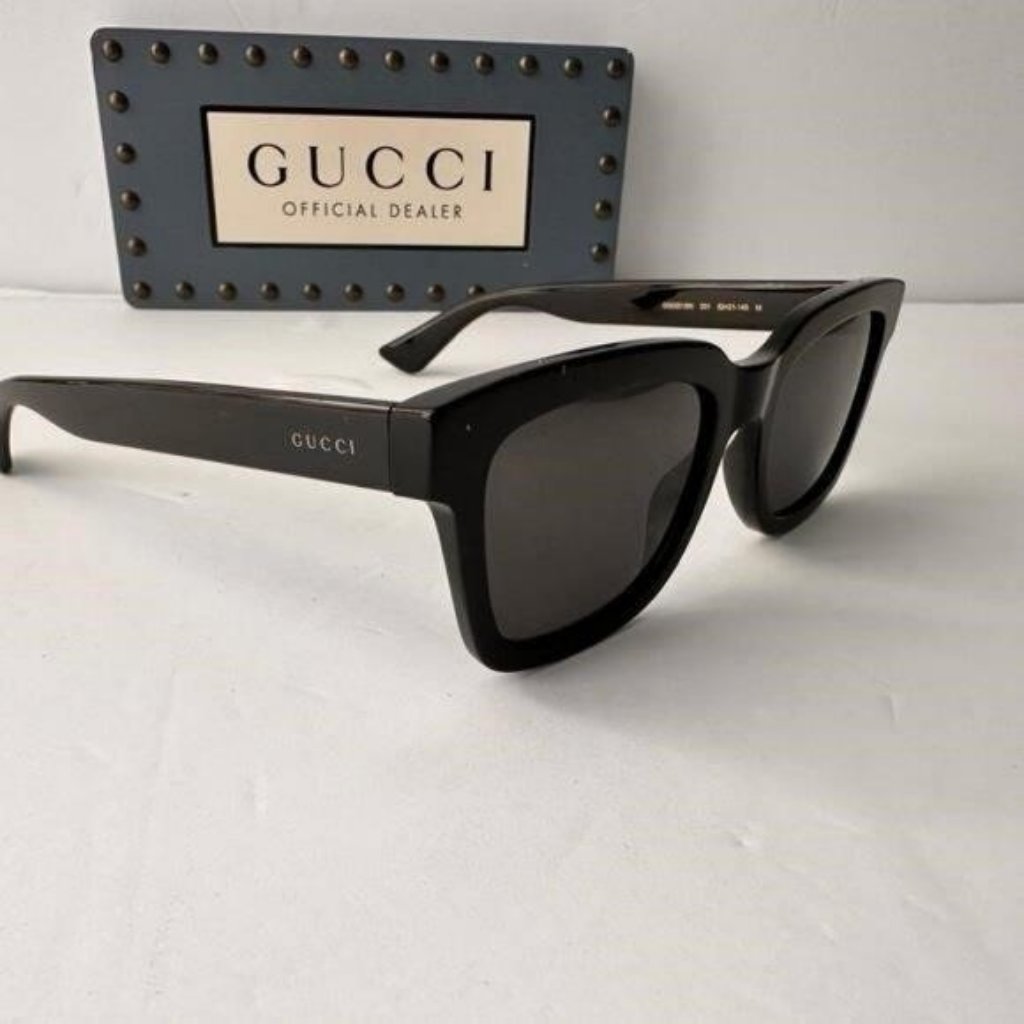 Authentic Gucci Smoke Square Men's Sunglasses Gg0001sn 001